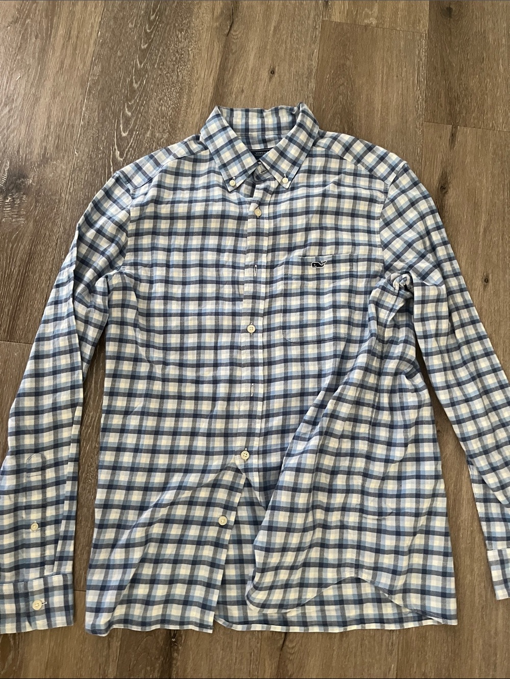 Vineyard Vines Men's Blue Plaid Button-Down Shirt